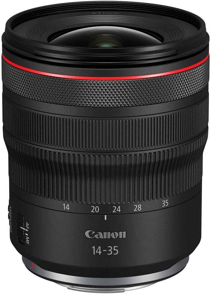 Canon RF14-35mm F4 L is USM Lens, Wide-Angle Zoom Lens, Compatible with EOS R Series Mirrorless Cameras, Black