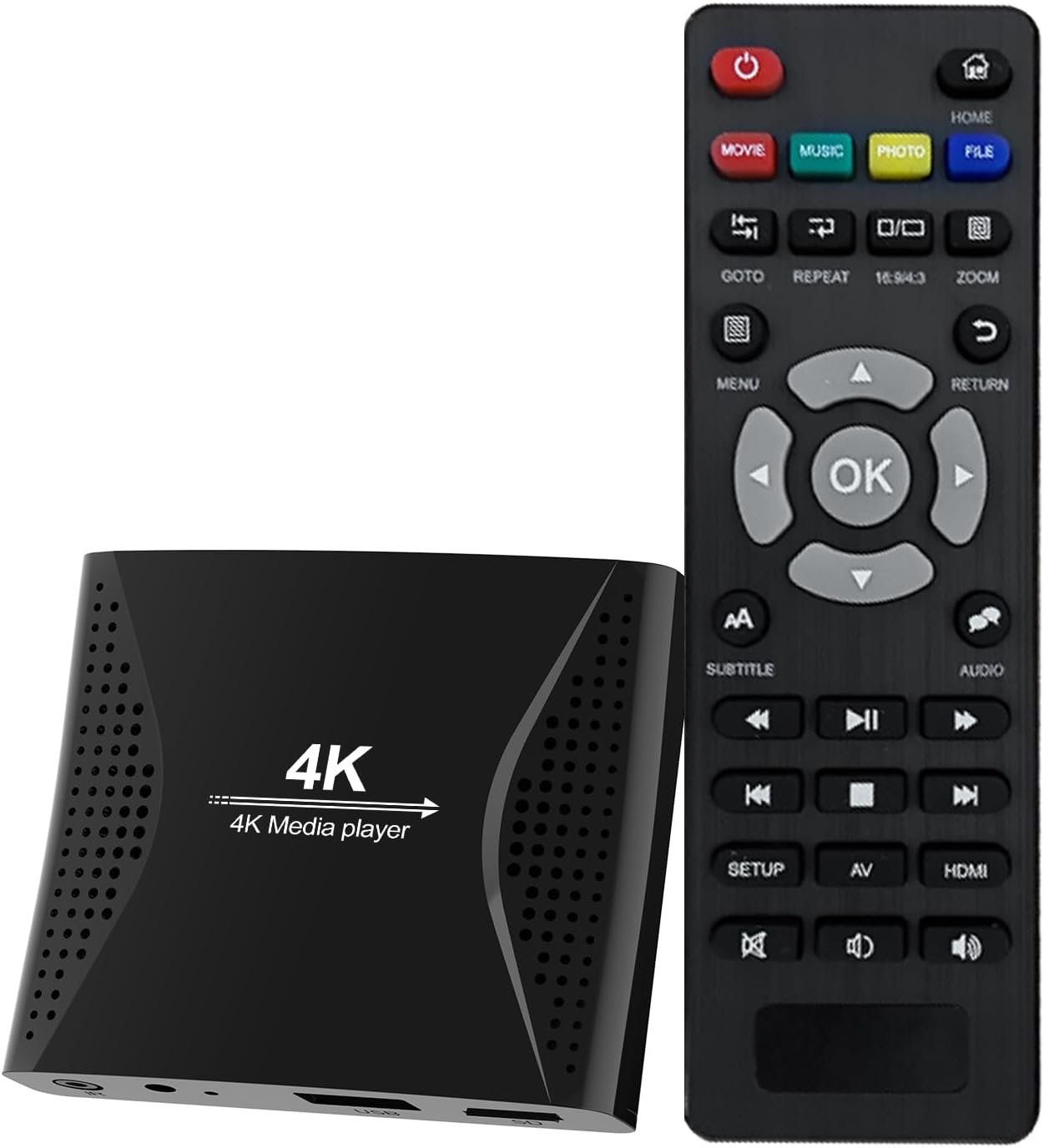 ACEMAX 4K Digital Signage Media Player — Auto Play & Loop USB Videos, No WiFi Needed, Supports USB up to 8TB & MicroSD 1TB, HDMI 4K H.265 Media Player for TV Displays