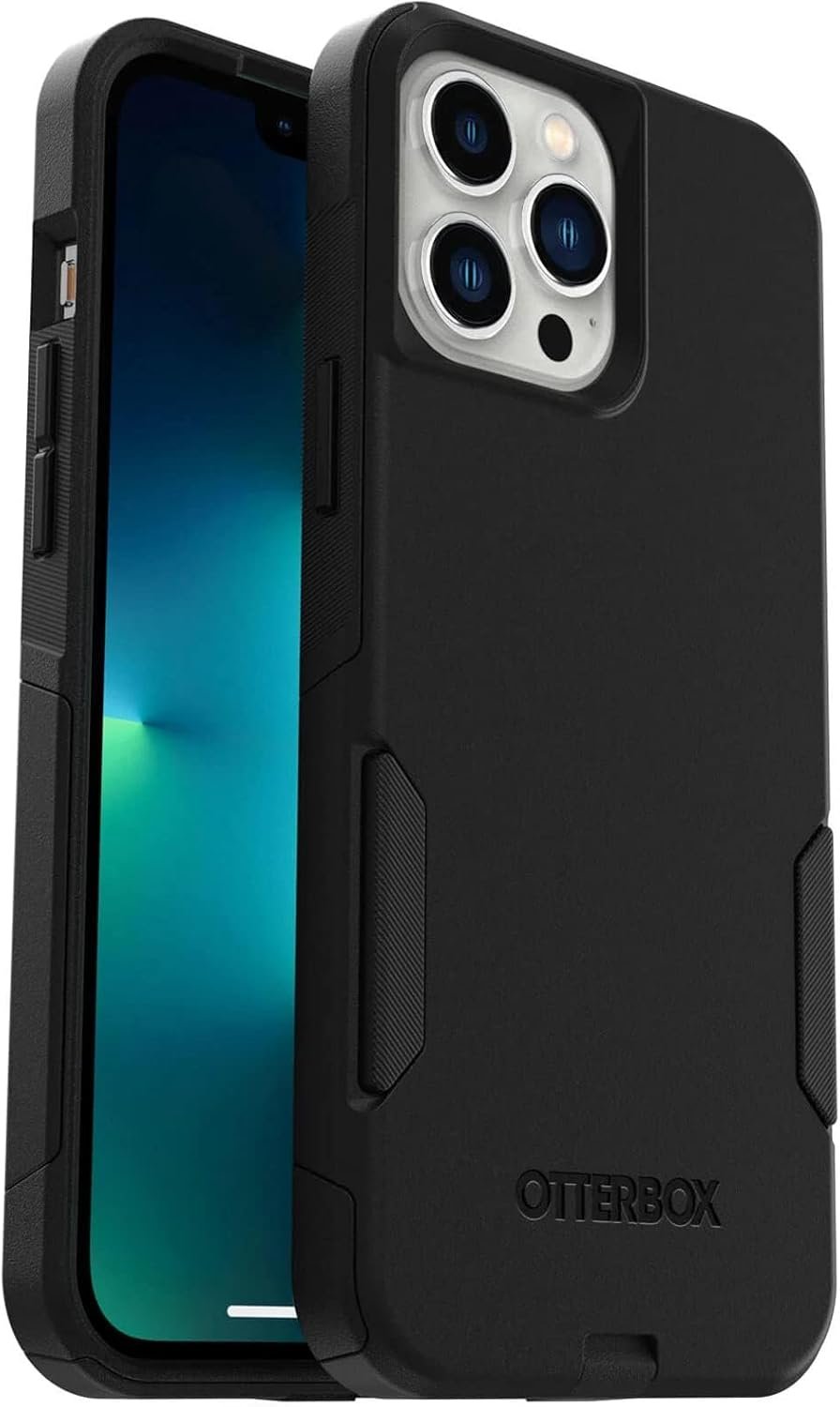 OtterBox iPhone 13 Pro Max & iPhone 12 Pro Max Commuter Series Case – Black, Slim & Tough, Pocket-Friendly, with Port Protection