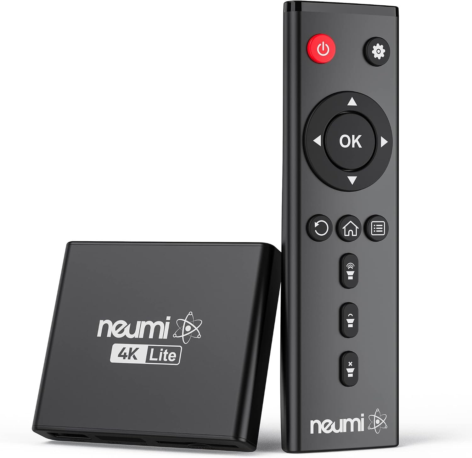 NEUMI Atom 4K Lite Digital Trigger Media Player for USB Drives and SD Cards | Plays 4K UHD video, HEVC H.265, HDMI and analog AV output, automatic playback, looping, trigger capability