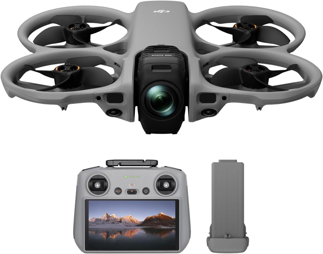 DJI Avata 360 (RC 2), 360° Drone With 1-Inch 8K 360° Imaging for FPV & Aerial Filming, 360° Camera Drone With Propeller Guard. Includes RC 2 With a Built-In Screen for Precise Control