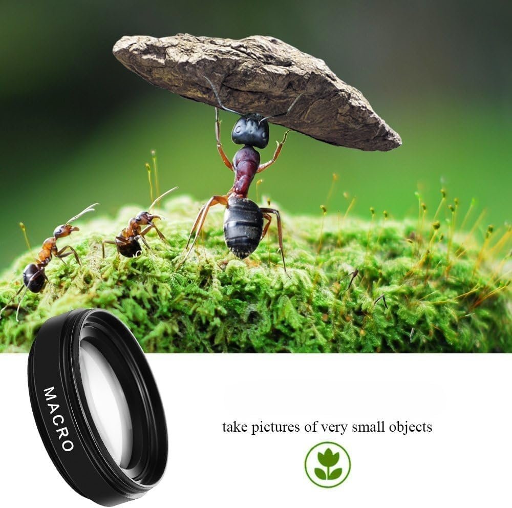 0.45X Ultra-Wide-Angle + Macro Lens Set with Optical Zoom Function Universal Universal Clip for Smartphones HD Wide-Angle Lens SLR External Camera Portable