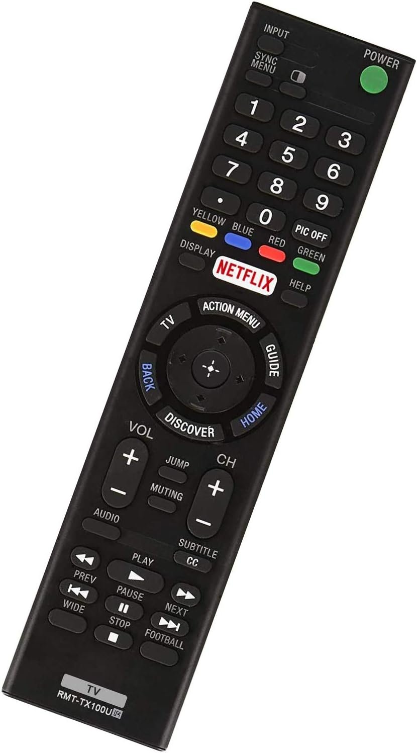RMT-TX100U Universal Remote Control for Sony-TV-Remote All Sony LCD LED HDTV Smart bravia TVs – No Setup Needed