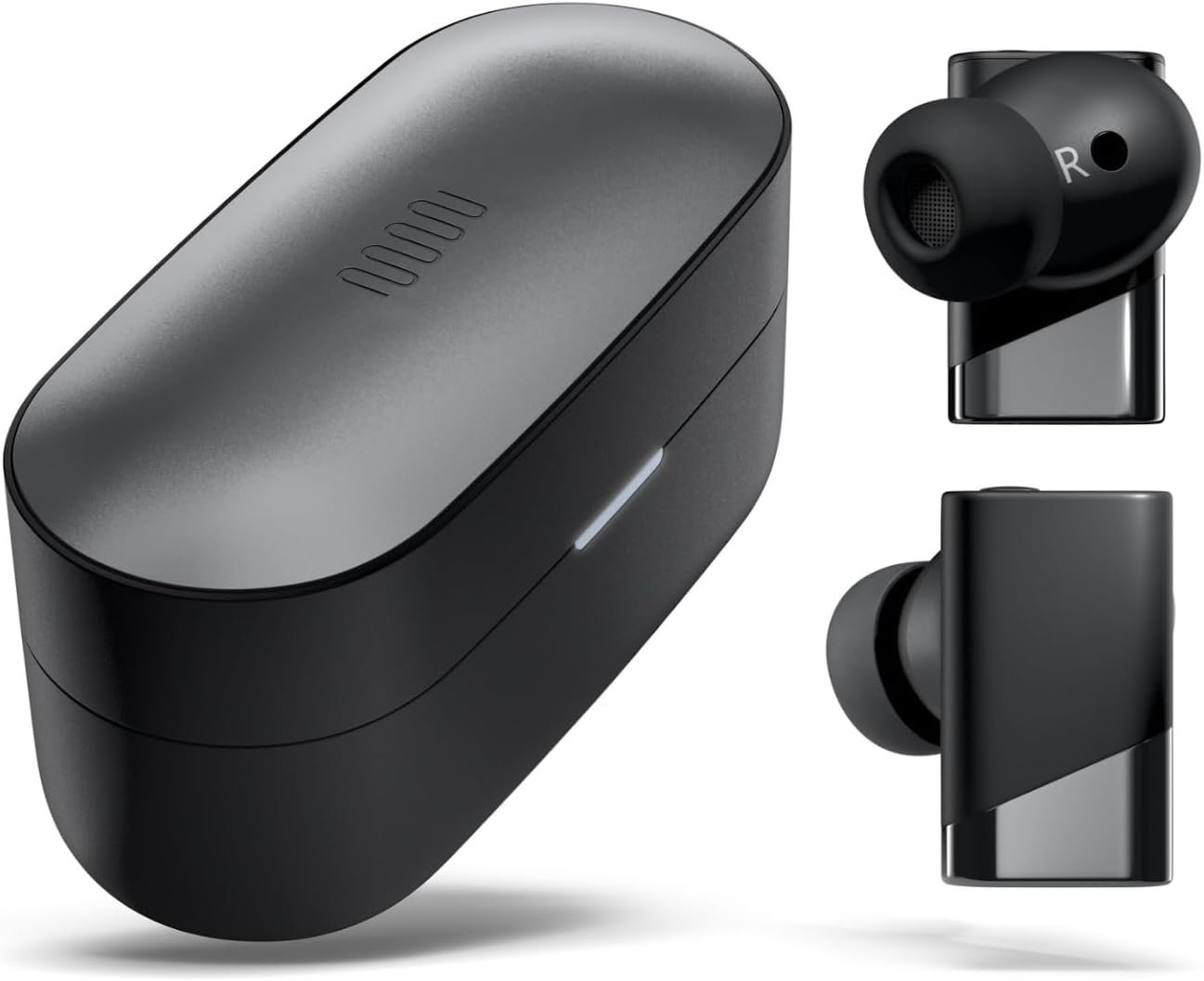Status Pro X Wireless Earbuds, Triple Speaker Driver, Hi-Res Audio with LDAC, 52dB ANC, 6 Beamforming Mics with VoiceLoom AI for Clearest Calls (Black Alloy)