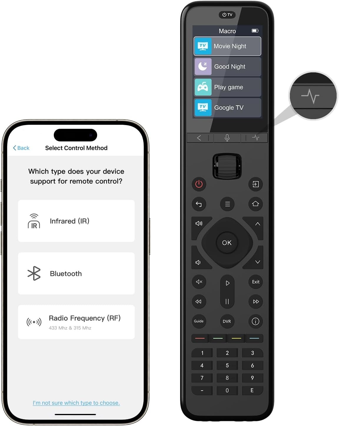 SofaBaton U3 Universal Remote with One Touch Macros, All in One Universal Remote Control with Customize App, Compatible with IR/Bluetooth/RF Devices,Work with Google Voice Devices