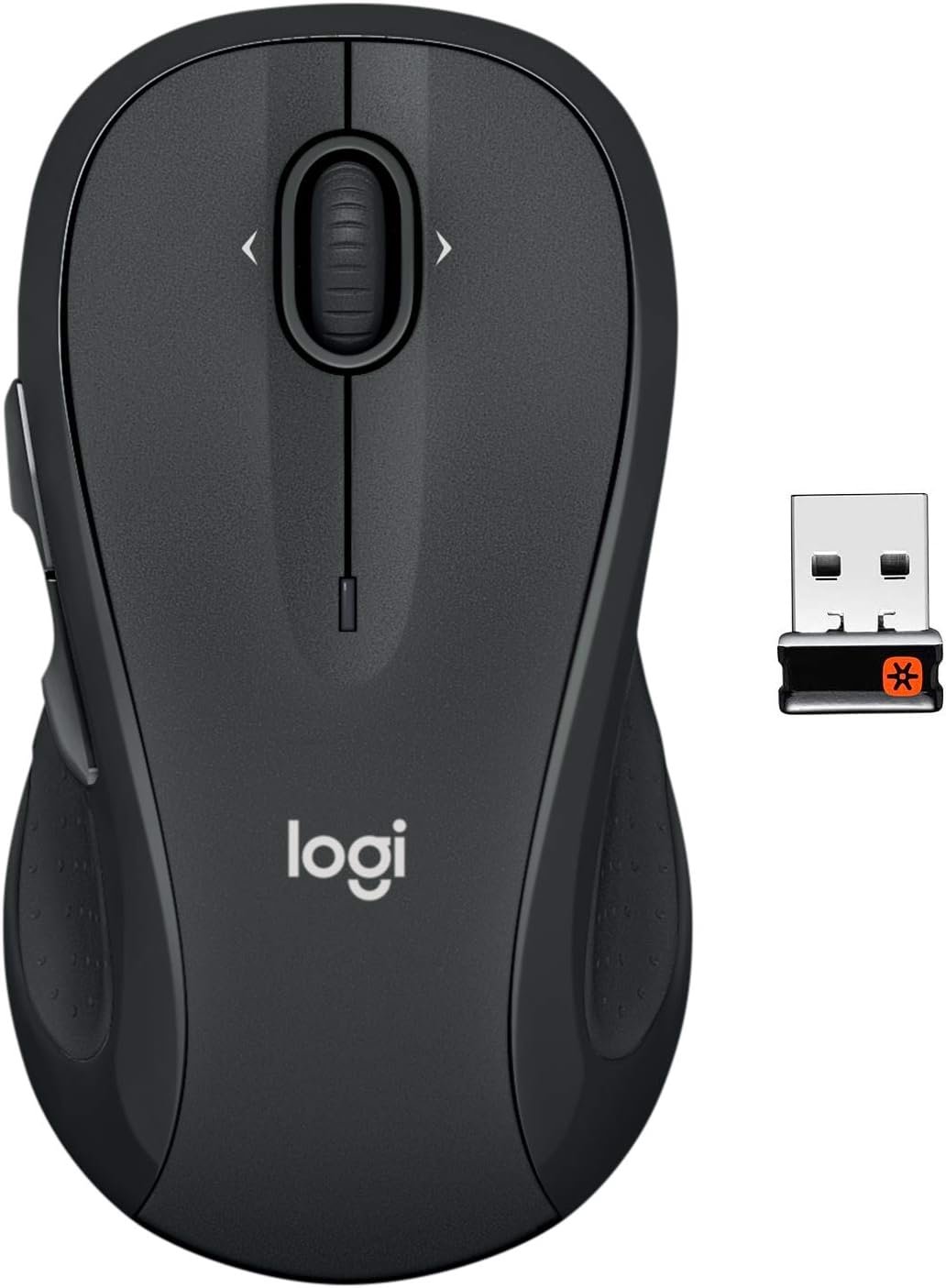 Logitech M510 Wireless Mouse, 2.4 GHz with USB Unifying Receiver, 1000 DPI Laser-Grade Tracking, 7-Buttons, 24-Months Battery Life, PC/Mac/Laptop – Graphite