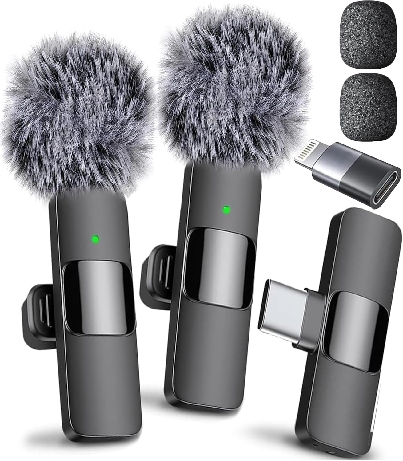 Mini Mic Pro (Latest Model – #1 Microphone for iPhone & Android, Wireless Mini Microphone, Clear Voice, Noise Cancelling, Lavalier Mic for TikTok, YouTube & Interviews