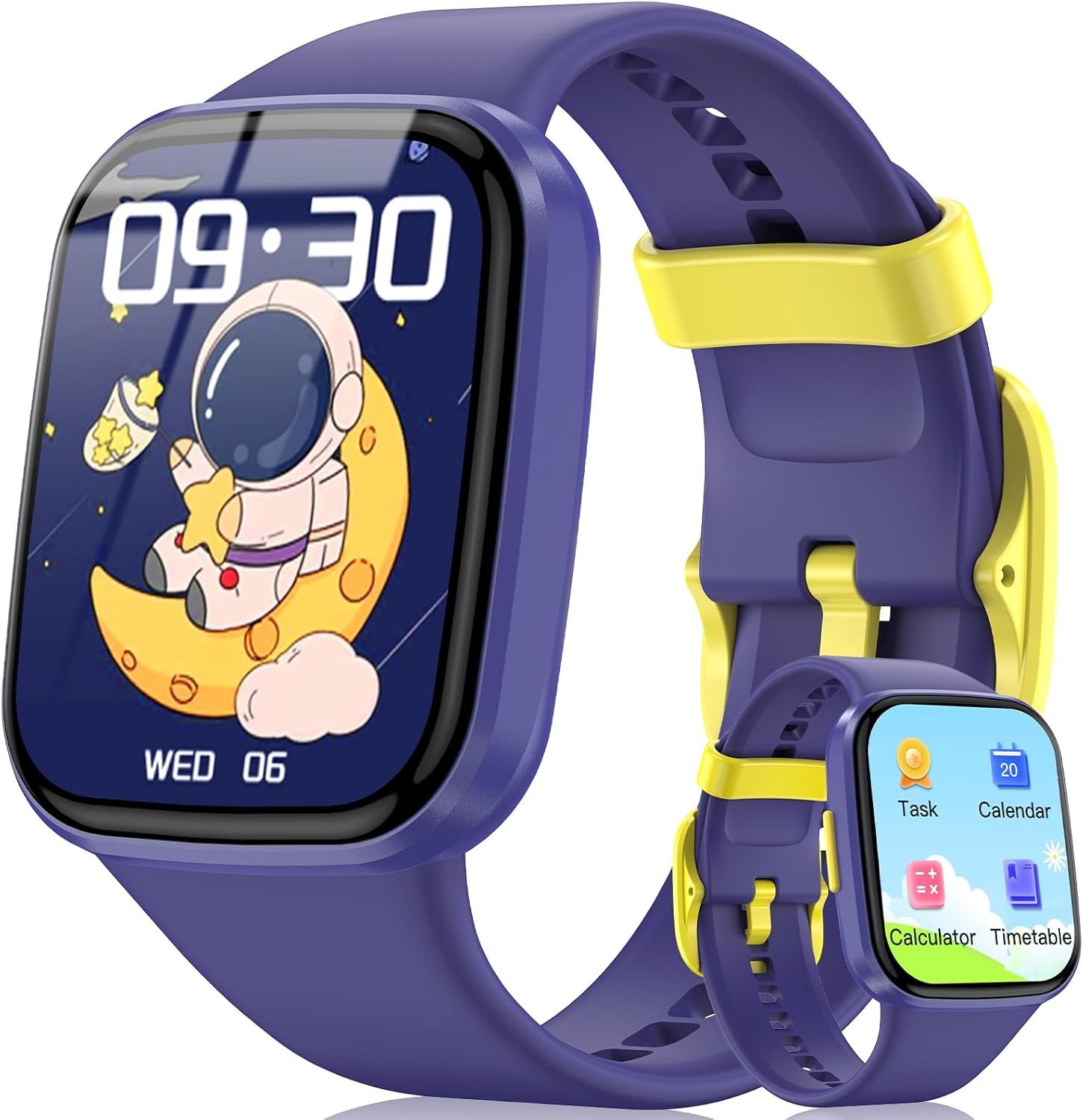 Smart Watch for Kids No APP/Phone Needed, HD Touch Screen Fitness Tracker with Heart Rate, Sleep Monitor, IP68 Waterproof Smartwatches with Pedometer, Alarm Clock, Gifts for Kids Ages 4-12 (Blue)