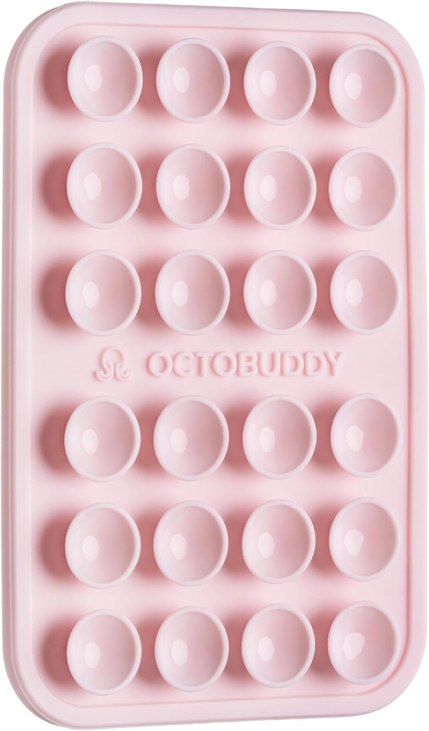 OCTOBUDDY Classic – Silicone Suction Phone Case Adhesive Mount – Hands-Free, Strong Grip Holder for Selfies and Videos – iPhone and Android Compatible – 2.25″ x 3.25″, Chalk Pink
