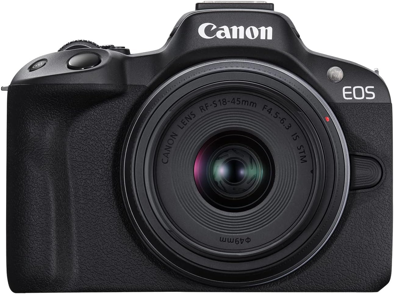 Canon EOS R50 Mirrorless Camera RF-S18-45mm F4.5-6.3 is STM Lens Kit, 24.2 Megapixel CMOS (APS-C) Sensor, 4K Video, Vlogging, Content Creation, Photography, Digital Camera, Black