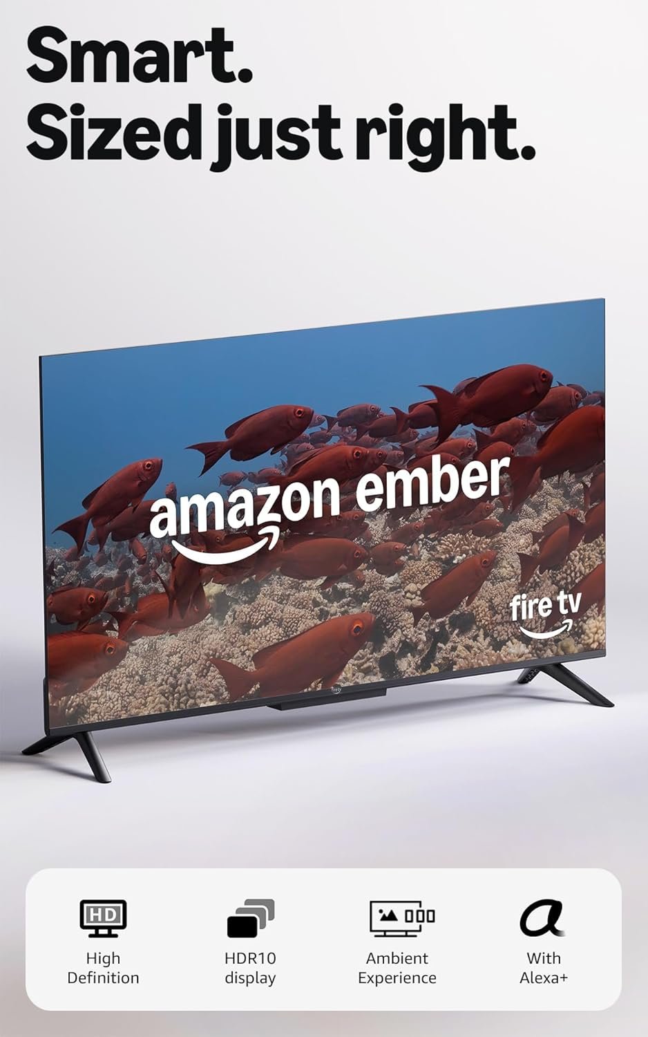 Amazon Ember 32″ 2-Series with Fire TV (newest model), HD smart TV with Alexa Remote, fast streaming, Dolby Audio, Ambient Experience, free and live TV, find shows faster with Alexa+