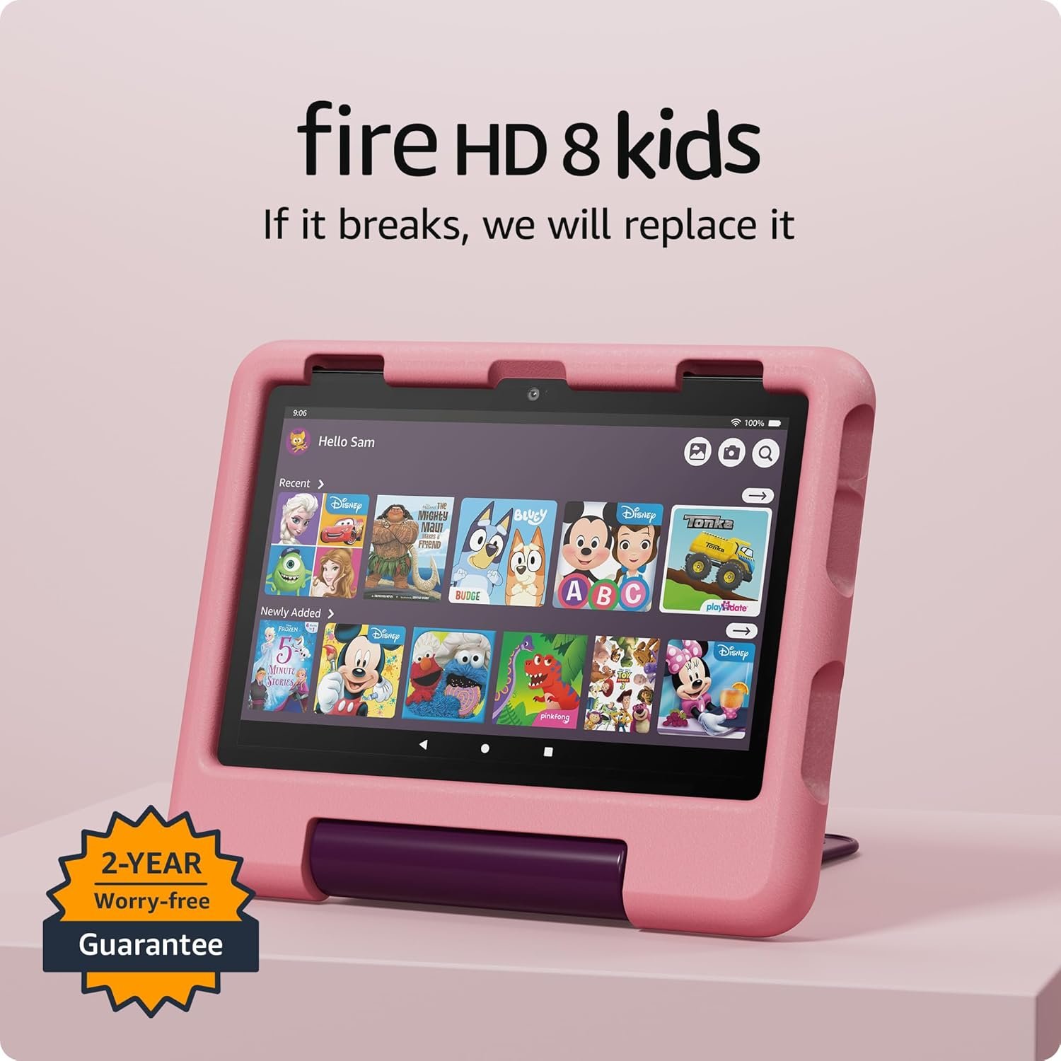 Amazon Fire HD 8 Kids tablet (newest model), ages 3-7. With bright 8″ HD screen. Includes ad-free and exclusive content, parental controls and 13-hr battery, 32GB, Disney Princess