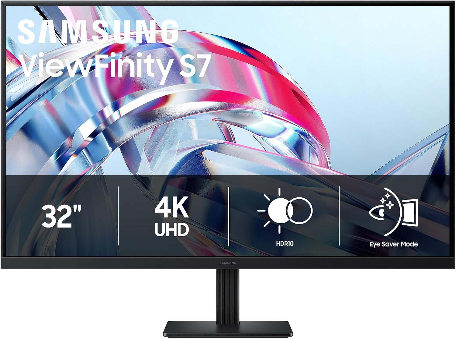 Samsung 32″ ViewFinity S7 (S70H) High-Resolution Monitor – 4K UHD (3840×2160), HDR10, Eye Saver Mode, HDMI and DP Ports, Display Manager, LS32H704EANXZA