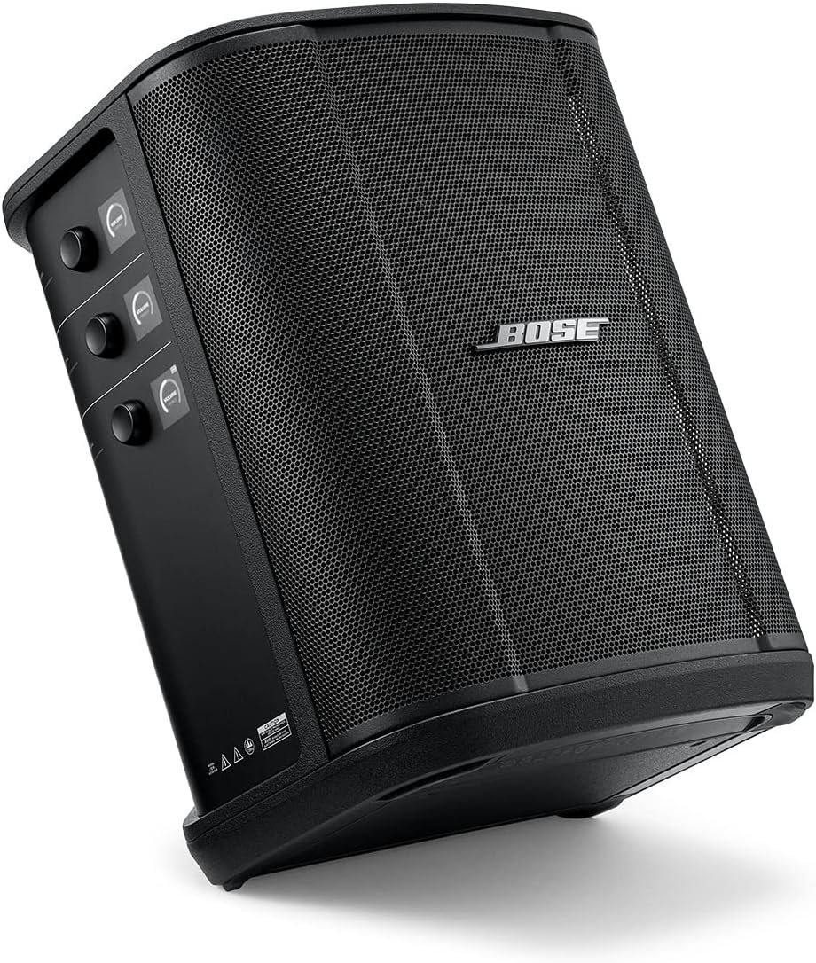 Bose S1 Pro+ All-in-One PA Speaker – Powered, Wireless PA System, Multiple Positioning Options, Ergonomic Carry Handle, Up to 11 Hours of Playtime, Black
