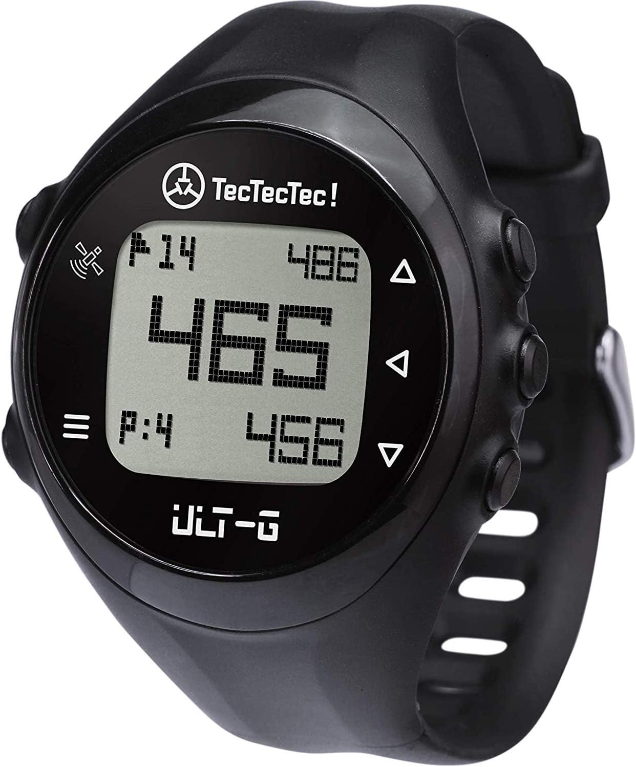TecTecTec ULT-G Golf GPS Watch – Simple & Easy Distance Watch, No App Required on Course, Front/Back/Middle Distances, 38,000+ Courses Preloaded, Lightweight & Water-Resistant – Black