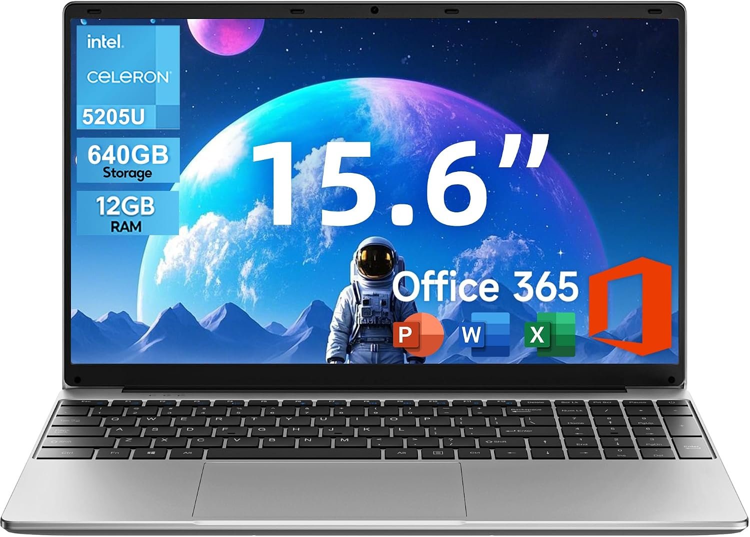jumper 15.6″ FHD Laptop, 12GB RAM 640GB Storage Expandable to 512GB,1 Year Office 365, Numeric Keyboard, HDMI, WiFi5, BT4.2,38Wh Battery, Windows 11 Laptop for Business and Student