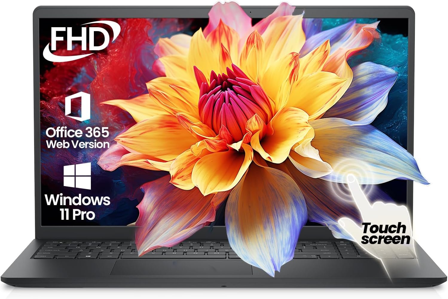 Dell 15 Touchscreen Laptop, Intel 10-Core i5-1334U (Beat i7-1250U) 15.6″ FHD IPS Anti-Glare Display Business Laptop, 20GB RAM & 512GB SSD, Lifetime Windows 11 Pro with AI Copilot