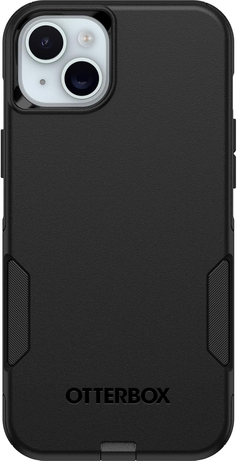 OtterBox iPhone 15 Plus and iPhone 14 Plus Commuter Series Case – Black, Slim & Tough, Pocket-Friendly, with Port Protection