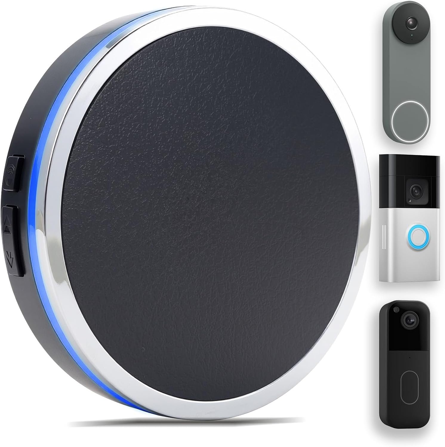 Smart Wi-Fi Wireless Doorbell Chime | Compatible with Ring/Blink/Google Nest Doorbells, Unlimited Range via 2.4G Wi-Fi, No Wiring, 32 Tones, 5 Volumes