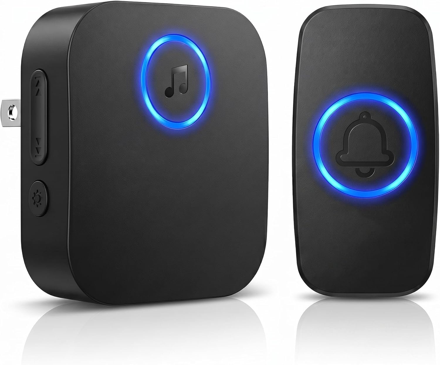 Wireless Doorbell – Waterproof, 8-Color Breathing Light & 2 Mute Modes | 60 Chimes with Preview Mode, 1000ft Operating Range, 5 Volume Levels, Power Failure Memory for Home Classrooms Offices