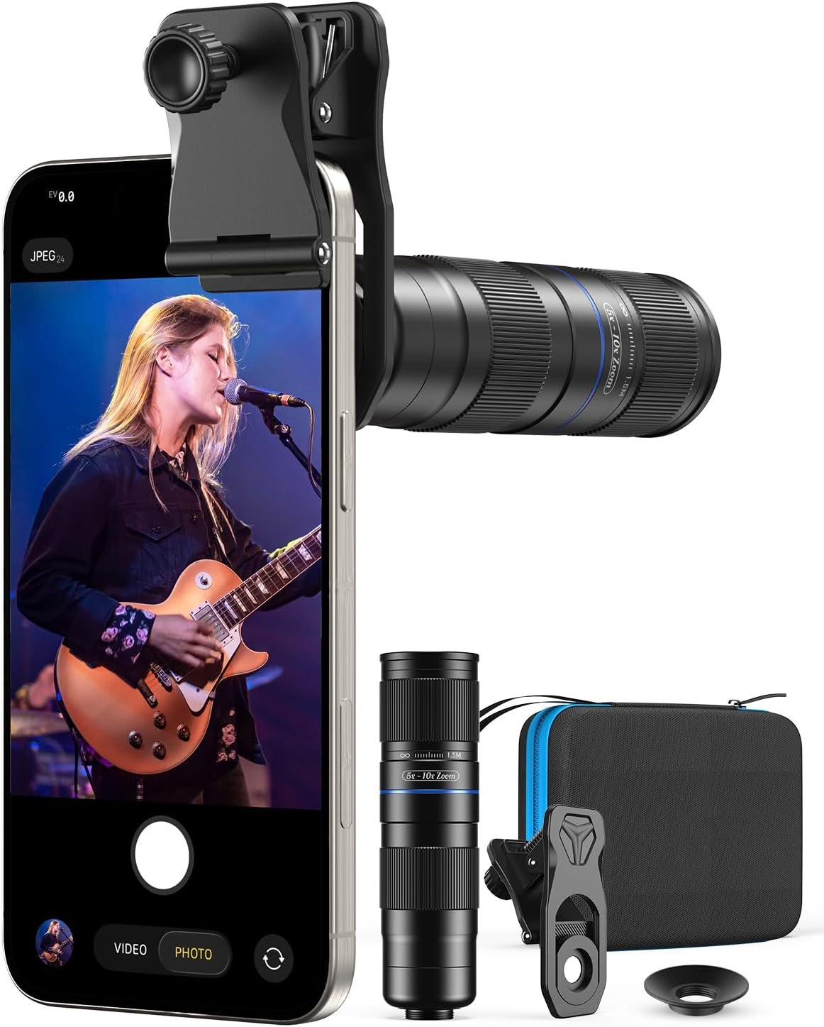 MIAO LAB 5-10X Zoom Telephoto Lens, High Power Telephoto Mobile Cell Phone Lens for iPhone 17/16/15/14/13 Series, Samsung, Android Phone and Most Smartphone