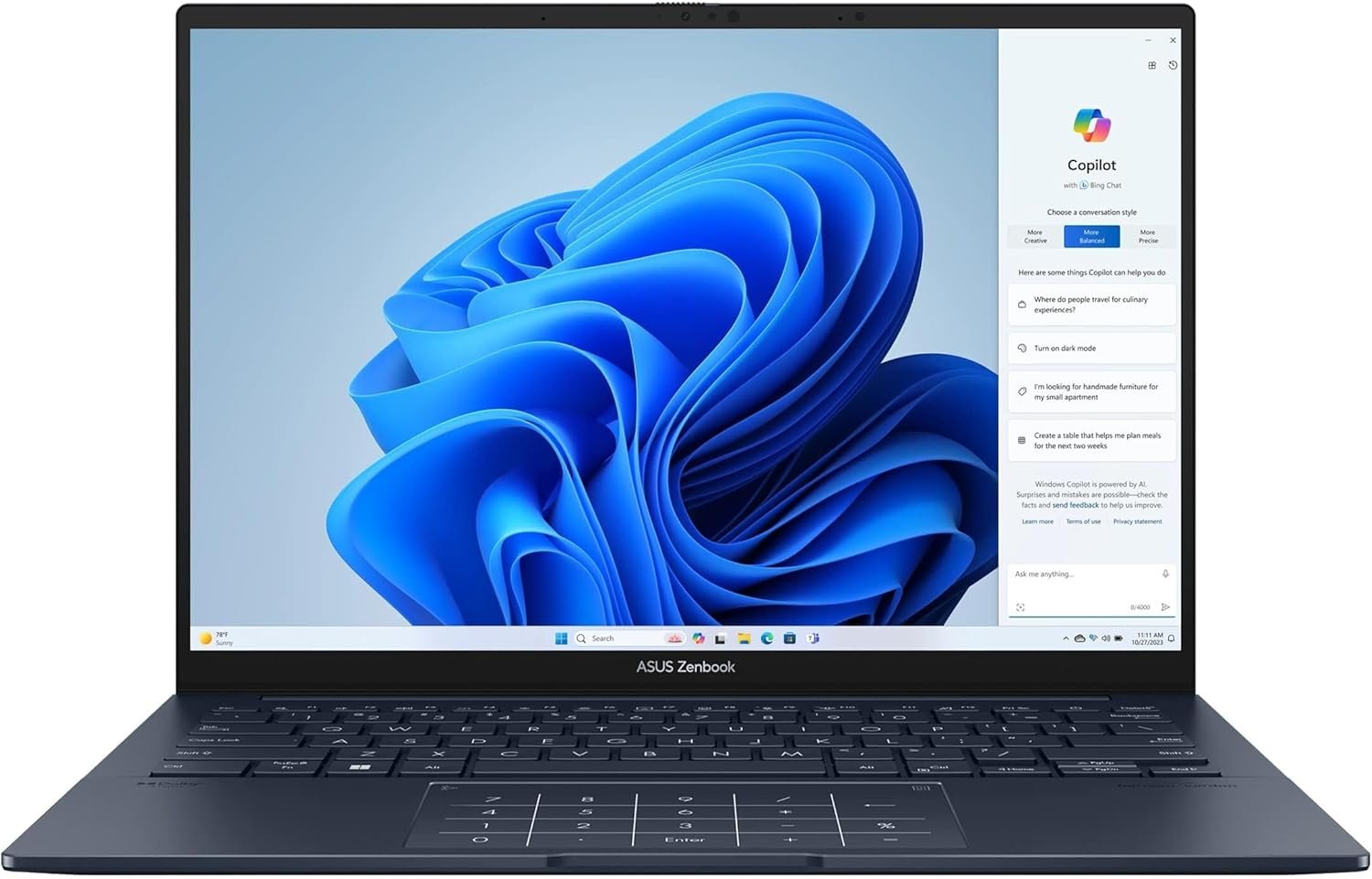 ASUS Zenbook 14 UX3405CA 14″ FHD Touchscreen Laptop, Intel Core Ultra 7 255H, 16GB RAM, 512GB SSD, Intel Arc Graphics, Windows 11 Home, Thin & Light Ultrabook Notebook