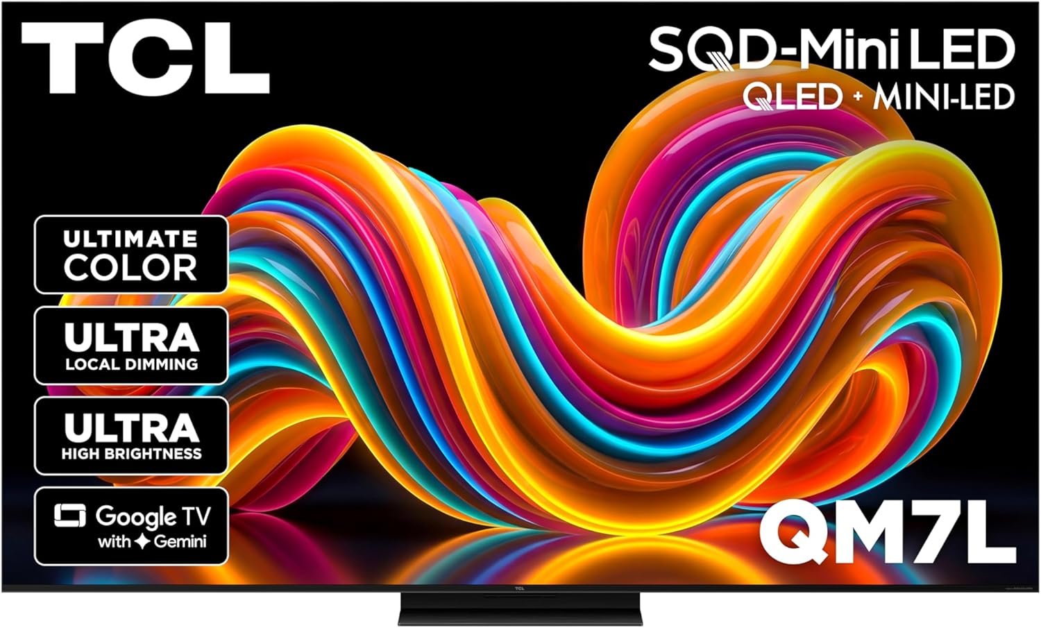 TCL 65 Inch Class QM7L Series | SQD-Mini-LED QLED Smart TV | 65QM7L, 2026 Model | 144Hz | Ultimate Color Ultra Brightness & Contrast | Google AI Bang & Olufsen | Voice Gaming Streaming Television