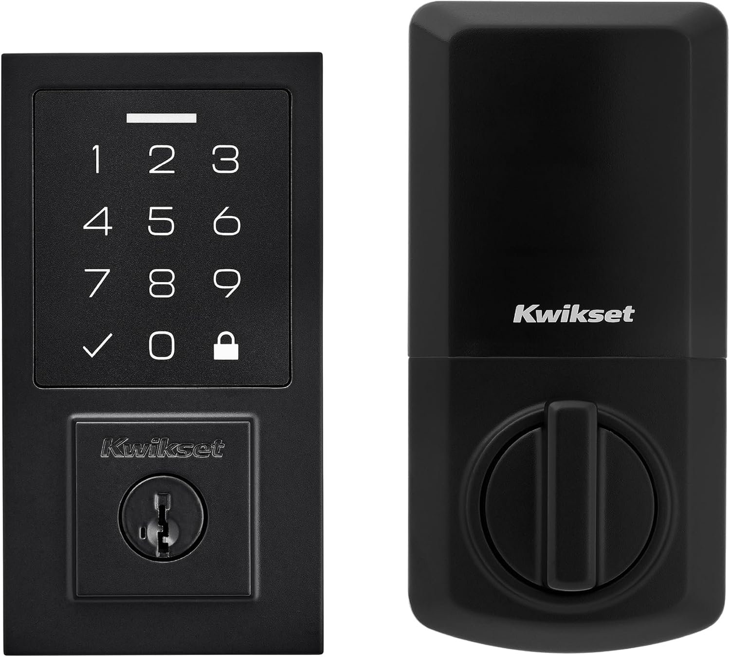 Kwikset SmartCode 270 Keyless Entry Electronic Touchpad Deadbolt Door Lock | Matte Black, Auto-Lock, Custom User Codes, Advanced Security, Contemporary Design