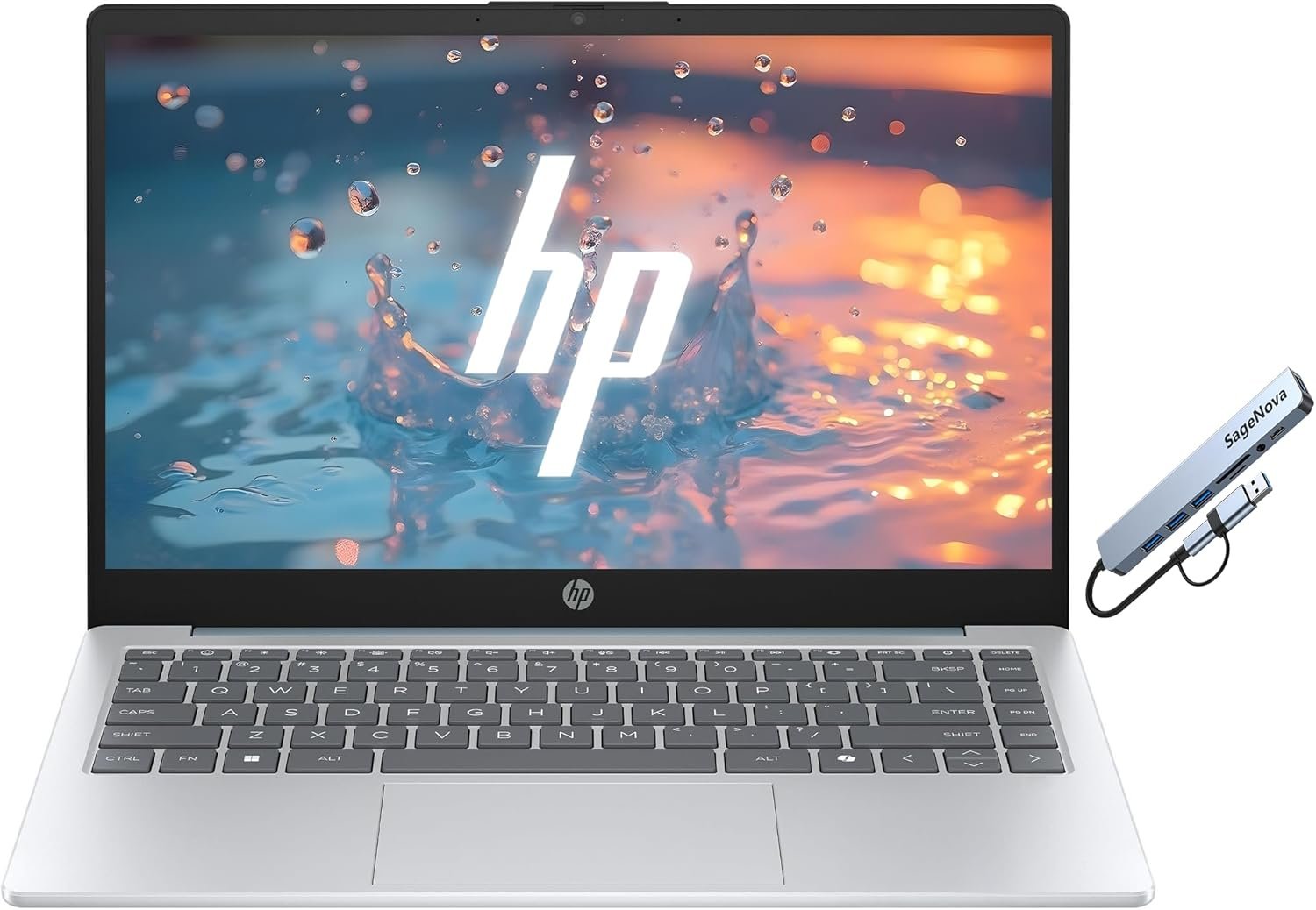 HP 14″ Business Laptop Computer, Microsoft Office 365 Included, 256GB SSD, AMD Athlon 7120U Processor, Windows 11, Copilot Key, Moonlight Blue
