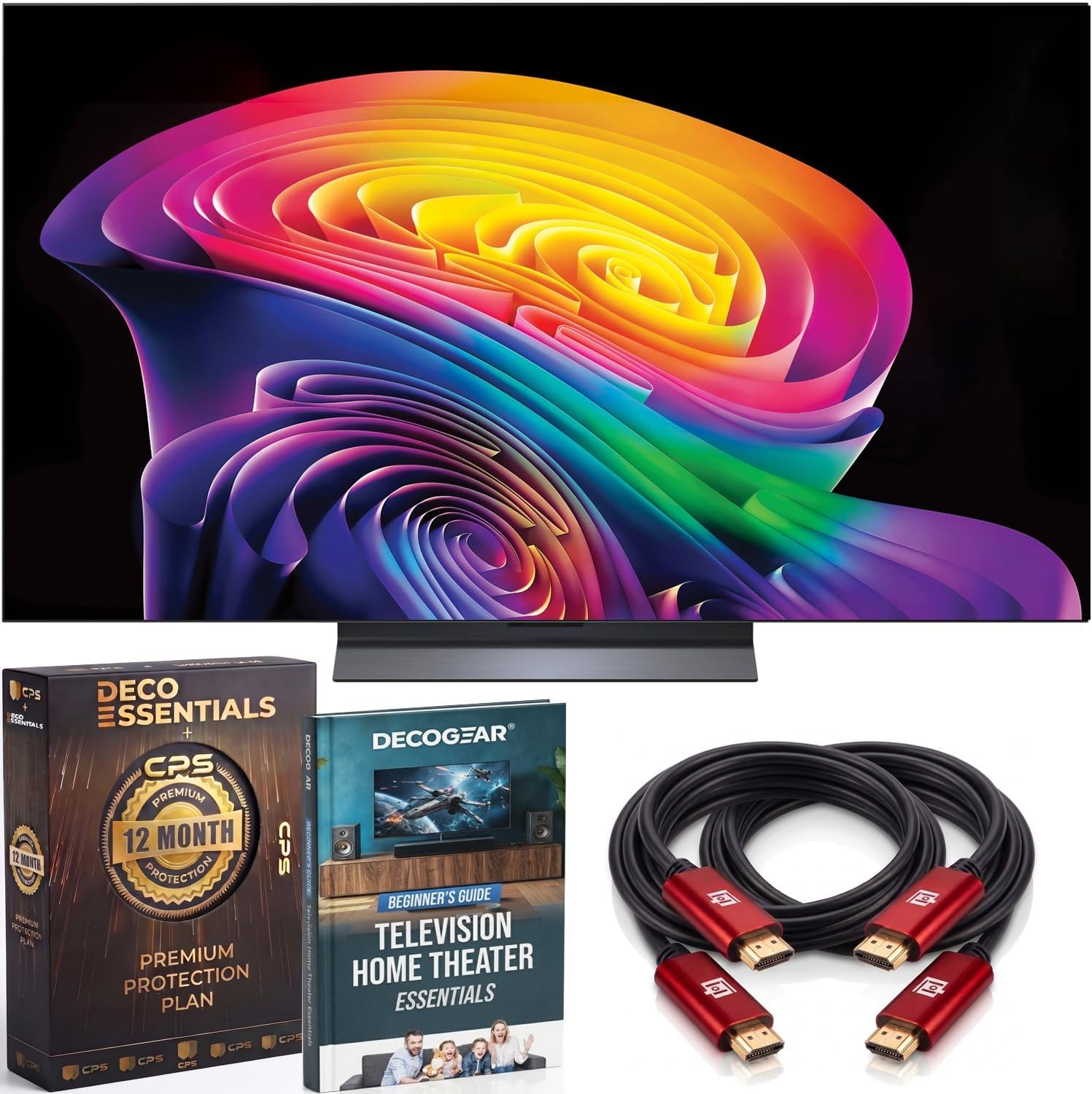 LG 42-Inch OLED evo AI 4K C6 Series Smart TV (2026) a11 AI Processor Gen3, Dolby Vision, Dolby Atmos, HDR10, 165Hz, AI Super Upscaling 4K OLED42C6PUA Bundle with Deco Essentials Protection +Guidebook