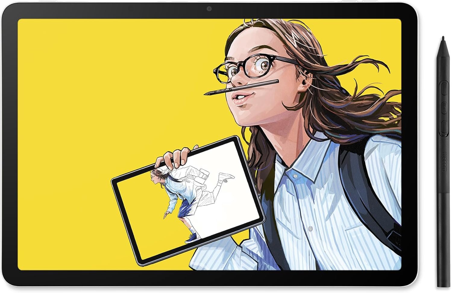 Wacom MovinkPad 11, Android Mobile Drawing Tablet, 11″ with Battery-Free Slim Pro Pen 3, 8GB RAM/128 GB Storage, Quick Draw Feature, Anti-Glare Etched Glass Matte Screen, No Computer Needed
