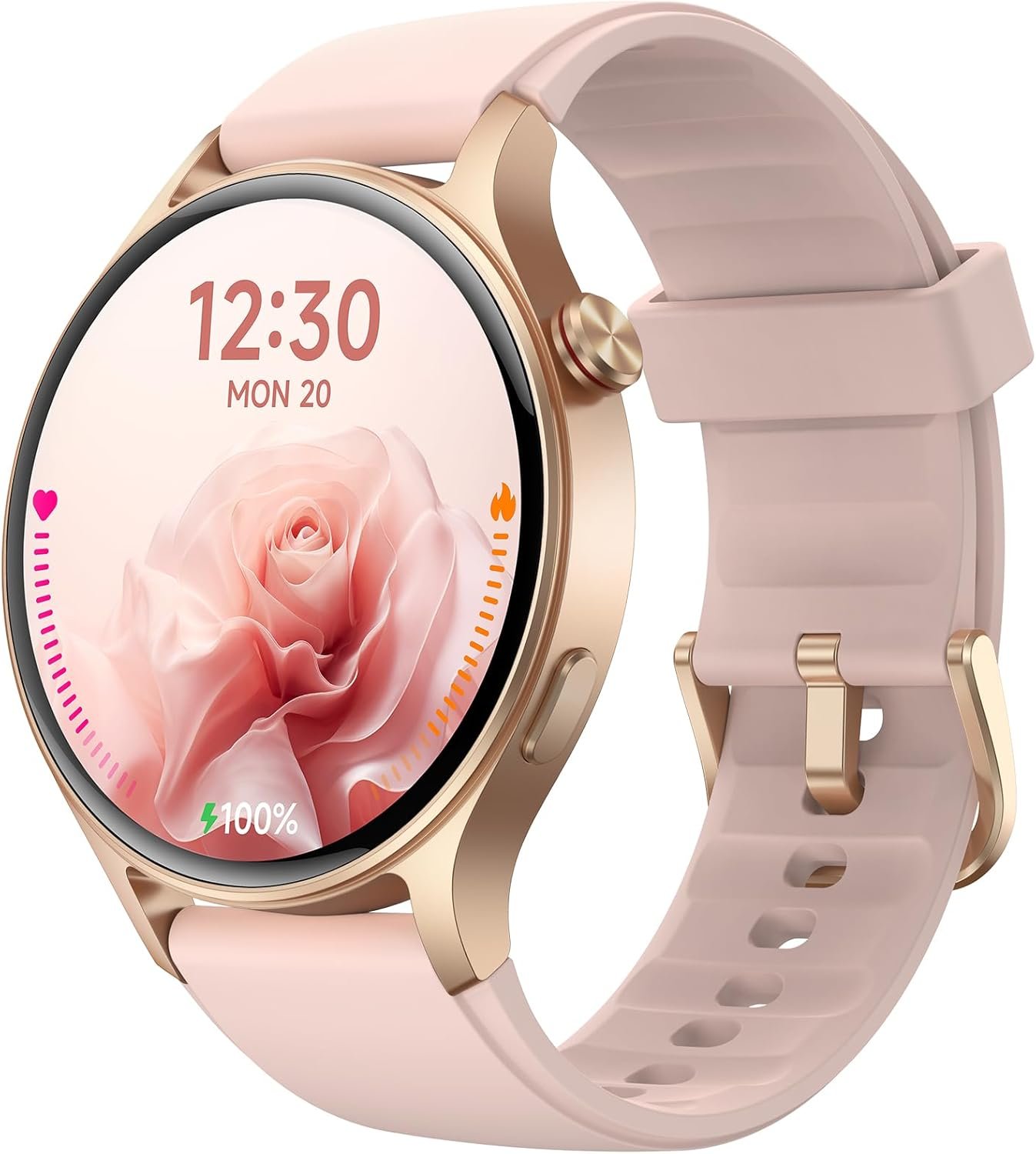 Fitpolo Smart Watch for Women,1.3″ AMOLED Touchscreen Fitness Tracker, Make/Answer Calls, Heart Rate SpO2 Monitor, 3ATM Waterproof, Sleep & Activity Tracking Smartwatch for Android Phones iPhone