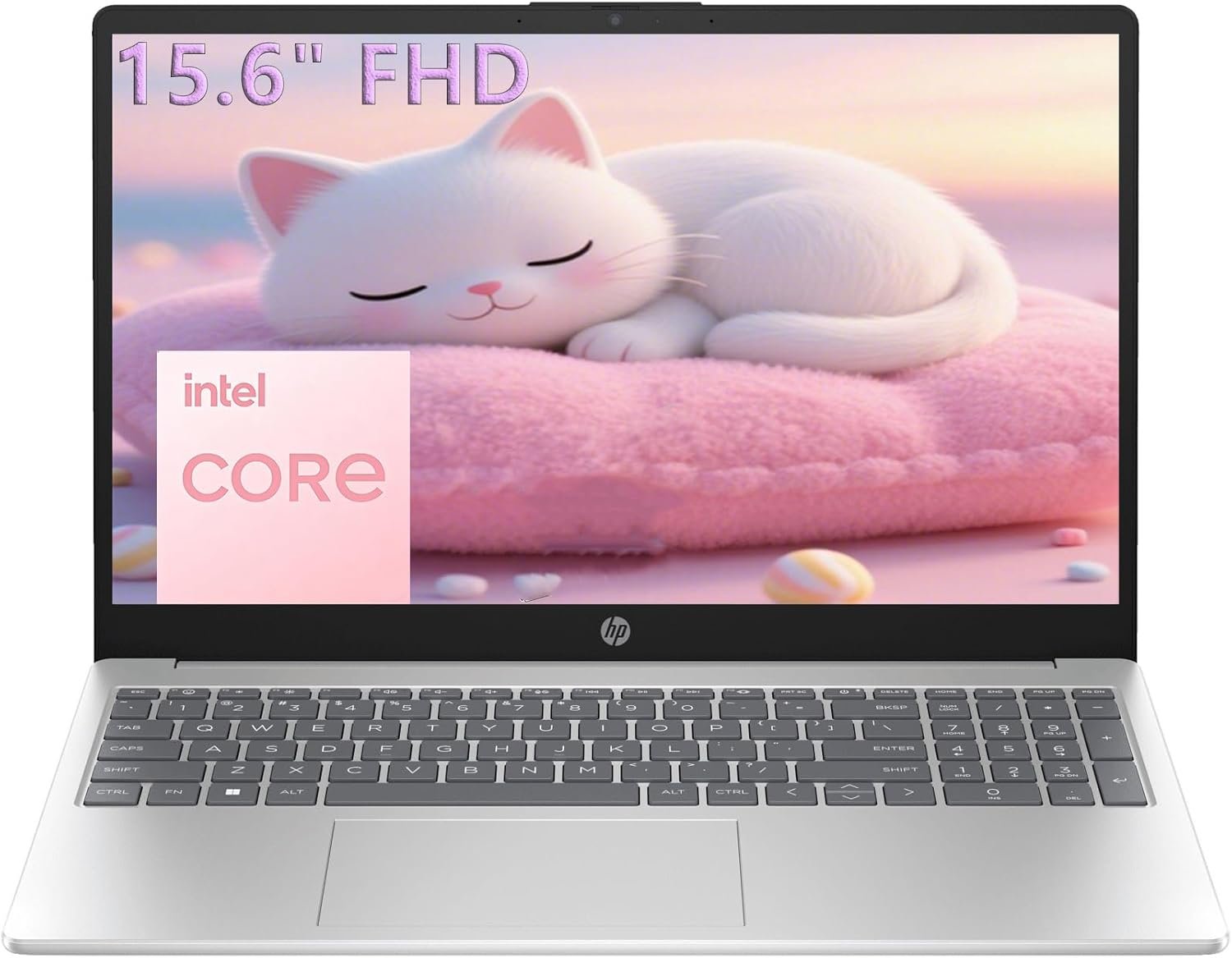 HP 15.6″ FHD Laptop 2026 Edition with Copilot AI, 8GB RAM, 256GB SSD, Intel Processor, Long Battery Life, Lightweight 3.64 lbs, Microsoft 365, Windows 11 for Students & Office