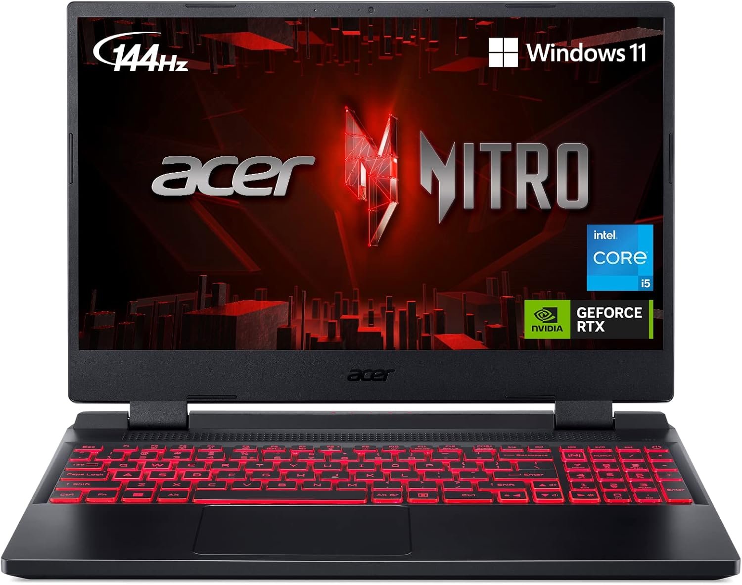 Acer Nitro 5 AN515-58-57Y8 Gaming Laptop | Intel Core i5-12500H | NVIDIA GeForce RTX 3050 Ti Laptop GPU | 15.6″ FHD 144Hz IPS Display | 16GB DDR4 | 512GB Gen 4 SSD | Killer Wi-Fi 6 | Backlit Keyboard