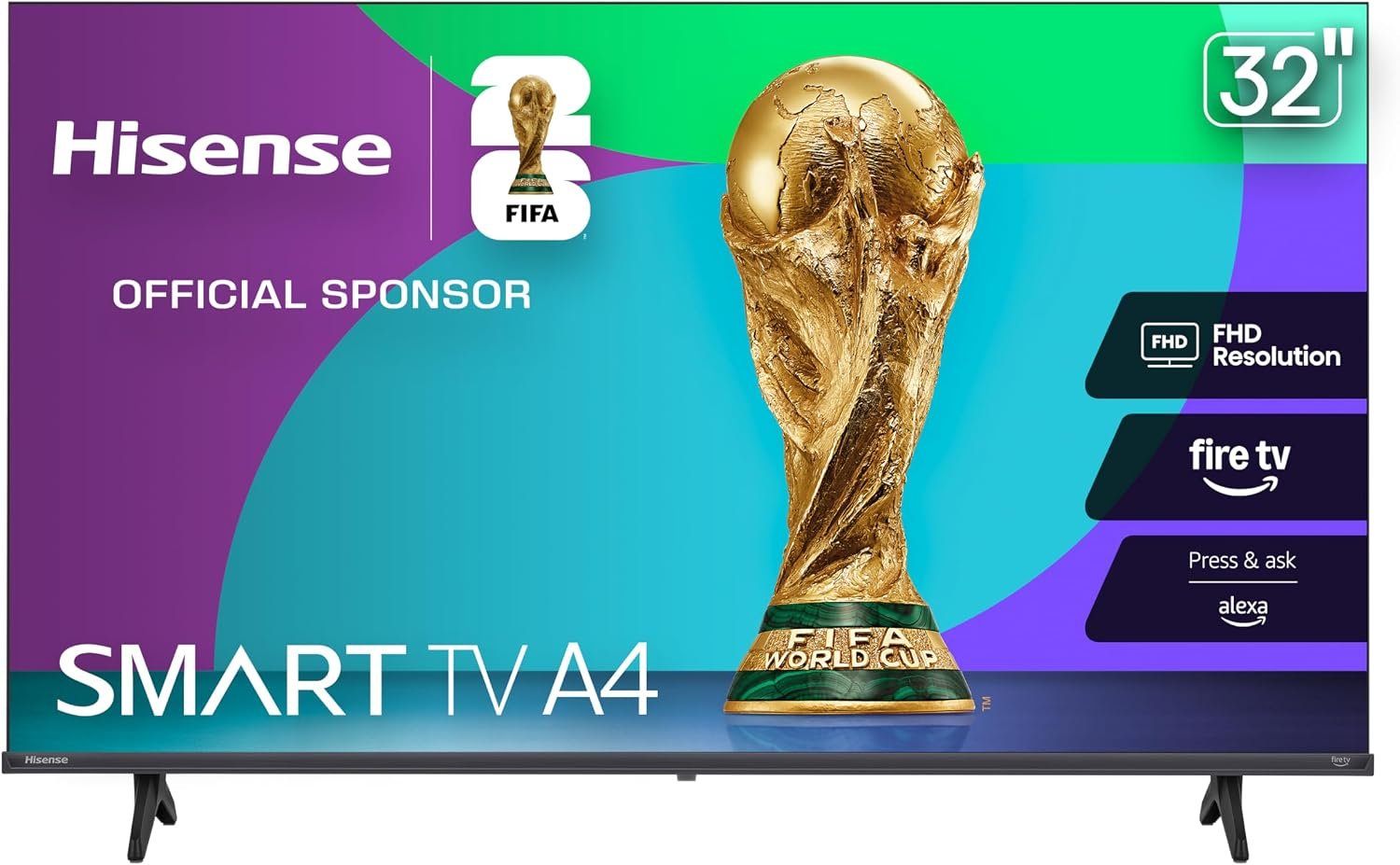 Hisense 32-Inch Class A4 Series FHD 1080p Smart Fire TV (32A4NF, 2025 Model) – DTS Virtual: X, Slim Bezel Design, Alexa Built in