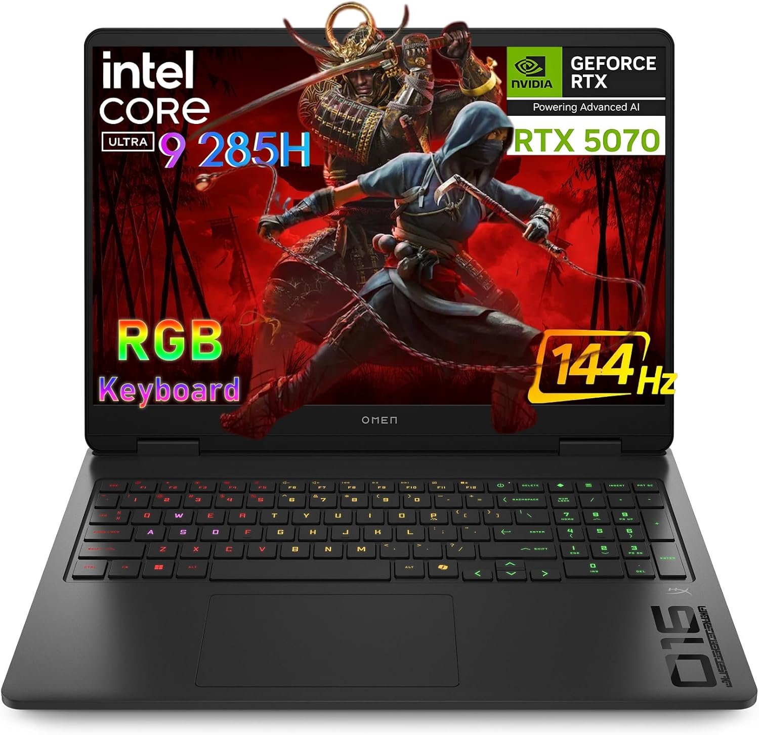 HP OMEN 16″ Gaming Laptop Computer, Intel Ultra 9 285H 16-Core, NVIDIA GeForce RTX 5070 8GB, 16GB DDR5, 1TB PCIe SSD, 144Hz IPS WUXGA Display, WiFi 6E, RGB Backlit Keyboard, Windows 11, USB-C Hub