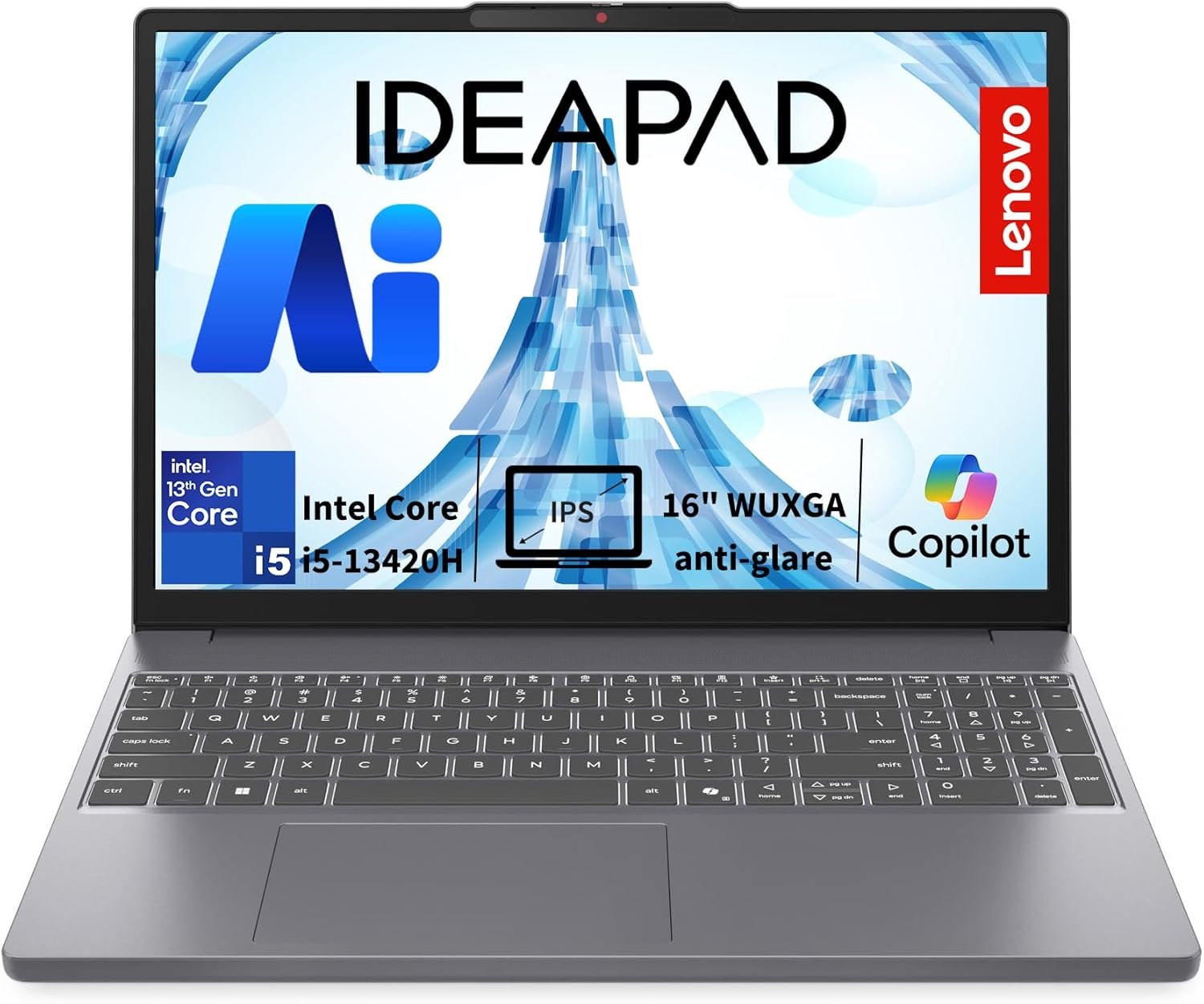 Lenovo 2026 Premium Business Laptop, Intel Core i5-13420H (8-Core), 16GB DDR5, 512GB SSD, 16″ WUXGA Copilot AI PC, Microsoft 365, WiFi 6, Windows 11 Home – Perfect for Work, Study & Productivity