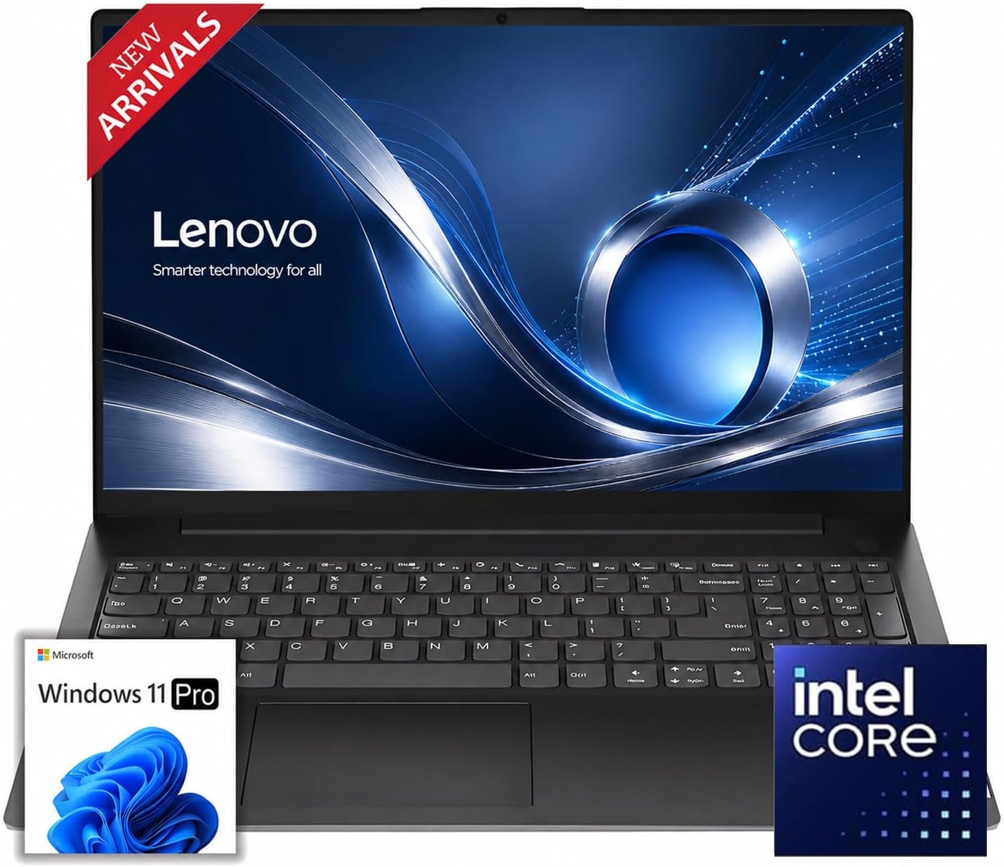 Lenovo New V15 Business Laptop(2026-2027 Premium Edition), Powerful Intel Quad-Core Processor, 8GB DDR5, 256GB PCIe, 15.6″ FHD Display, Wi-Fi 6, 14.5-Hour Battery Life, Windows 11 Pro with MS 365 Web