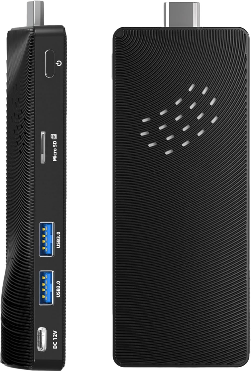 Mini PC Stick Fanless, Micro Desktop Computer Win 10 Celeron J3455, 4GB RAM 64GB eMMC, Gigabit Ethernet, 4K@60Hz Output, WiFi BT 5.0 for Industrial IOT, Business, Office & Digital Signage