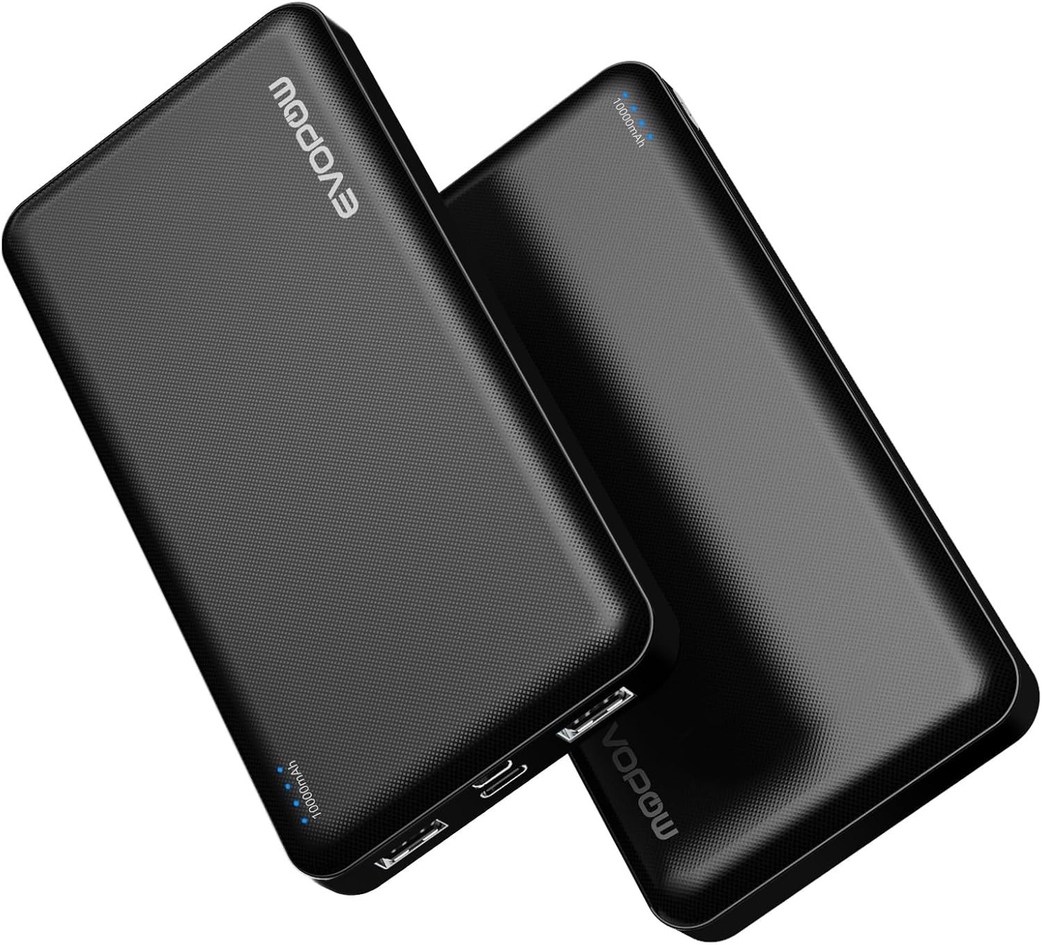 2 Pack Portable Charger, Slimmer 10000mAh Power Bank, USB C in&Out Fast Charging Battery Pack, Portable Power Bank for iPhone 16 15 14 13 12 Tablet Samsung S23 S22 Pixel and Heated Vest (Black)