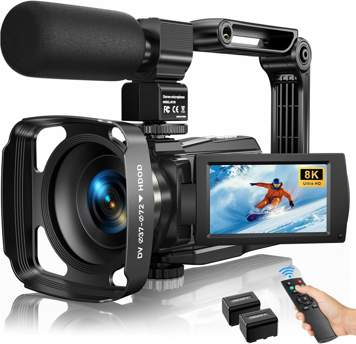 8K Video Camera Camcorder Latest 88MP Ultra HD Video Cameras WiFi Vlogging Camera for YouTube 18X Digital Video Cameras with Microphone 6-Axis Anti-Shake IR Night Vision Video Recorder