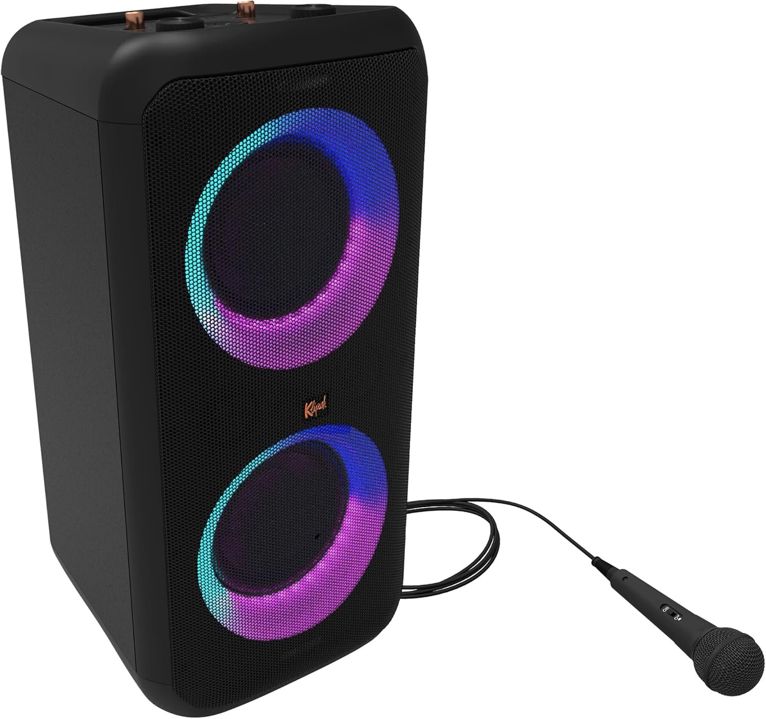 Klipsch Gig XXL, Black – Portable Wireless Bluetooth Speaker – Multiple Color Modes – Bass Boost – Two 6.5″ Woofers & Two 2″ Tweeters – 8-Hour Playtime