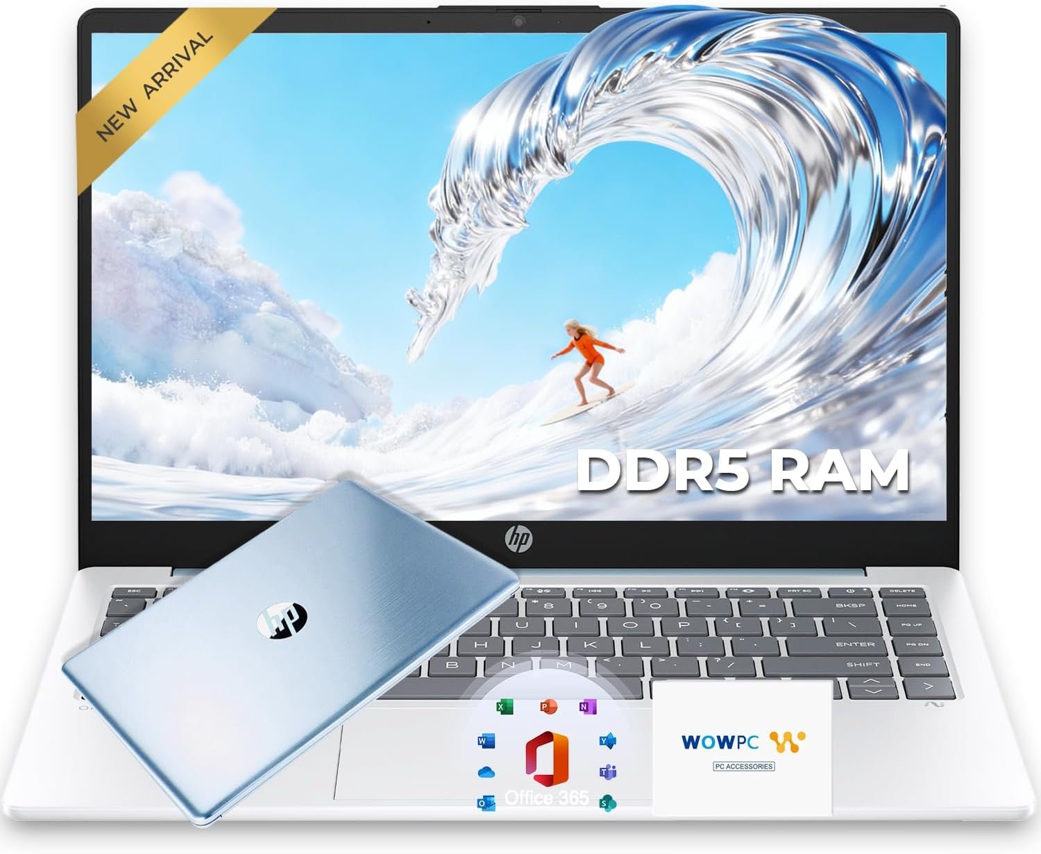 HP Ultrabook Laptop with Copilot AI • AMD Processor • 4GB RAM • 1.1TB Storage (128GB SSD + 1TB OneDrive) • Windows 11 • Microsoft 365 • Thin & Portable for Work & Daily Use • 2026 Edition