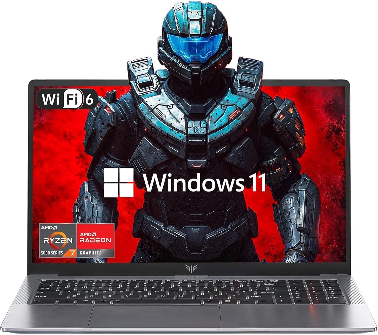KAIGERR Gaming Laptop, 15.6inch Laptop Computer with AMD Ryzen 7 5700U(8C/16T, Up to 4.3GHz), 16GB RAM 512GB NVMe SSD Windows 11 Laptop, Radeon RX Vega 8 Graphics,WiFi 6, Webcam Cover Slide