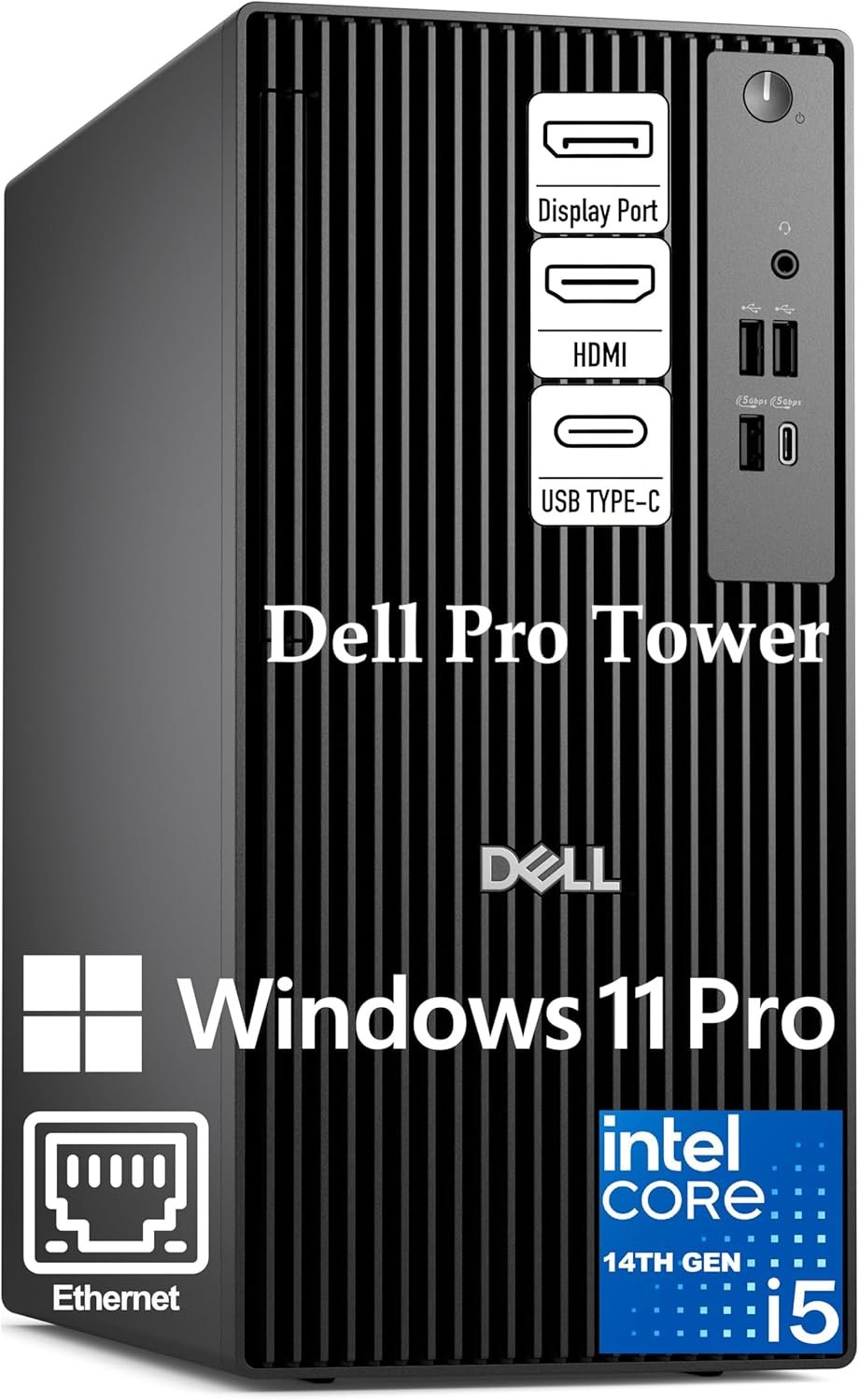Dell Pro Tower Business Desktop, 14th Gen Intel Core i5-14500 vPro (14-Core/20T), 16GB DDR5 RAM, 512GB PCIe SSD, Intel UHD 770, Windows 11 Pro – for Professional Workstation & Business Productivity