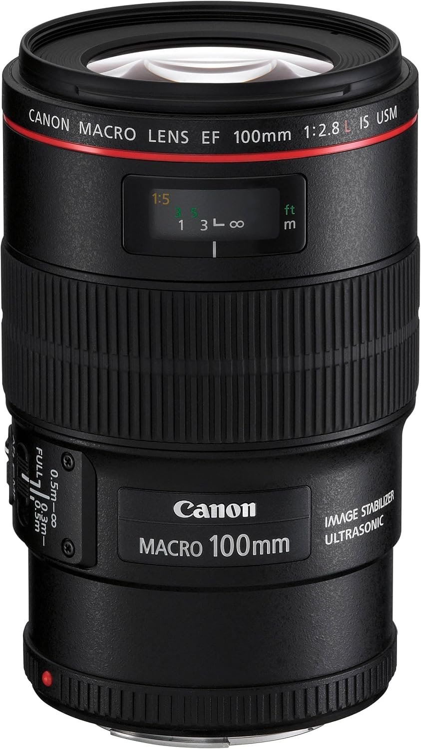 Canon EF 100mm f/2.8L IS USM Macro Lens for Canon Digital SLR Cameras (Renewed)