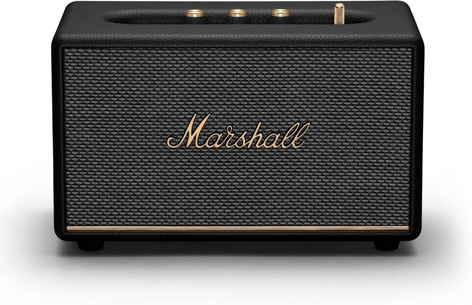 Marshall Acton III Bluetooth Home Speaker – Loud Stereo Sound with Bass and Treble Controls | Plug-in Powered | 3.5mm Aux Input – Black