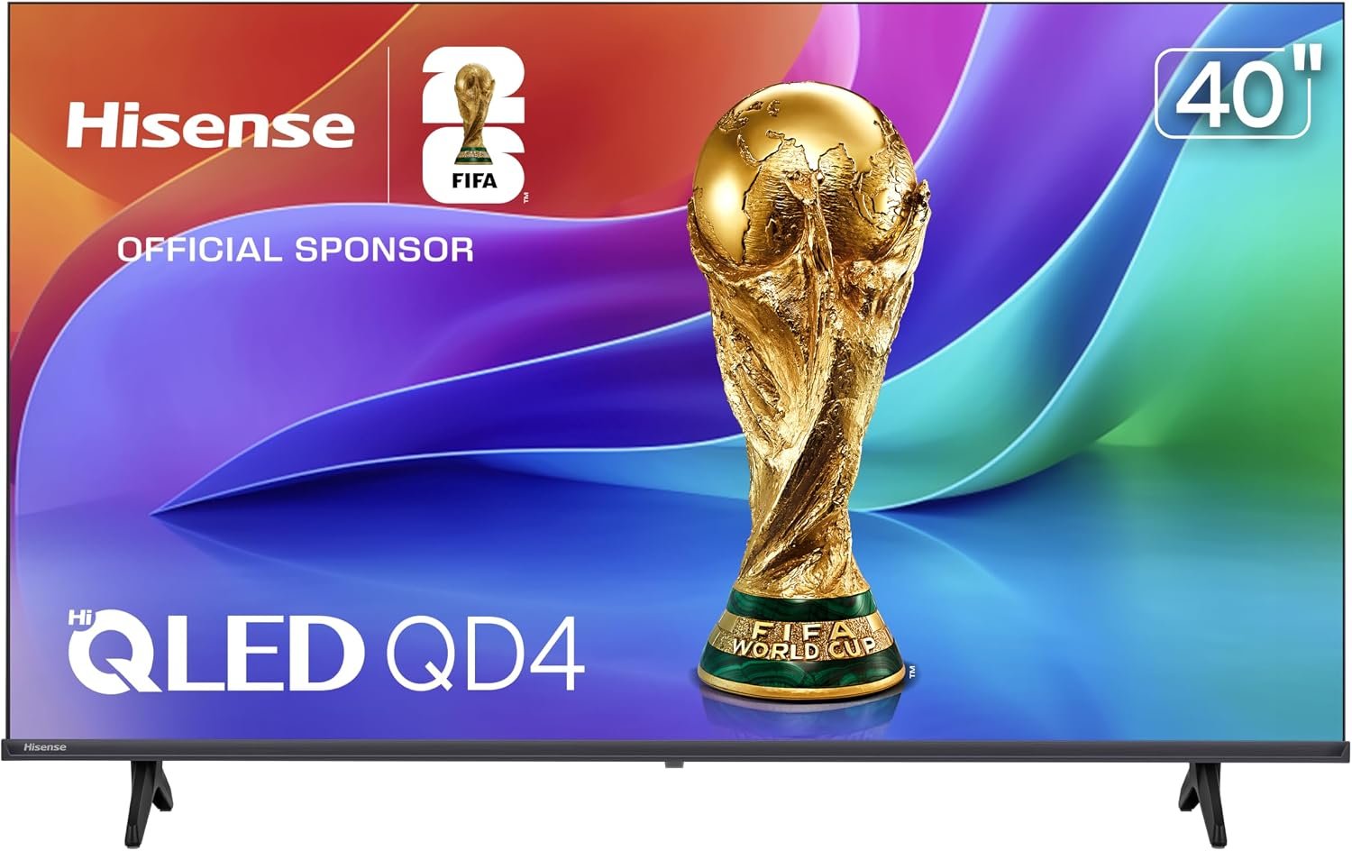 Hisense 40″ Inch QD4 Series Hi-QLED FHD Smart VIDAA TV (40QD4SV, 2026 New) – Hi-QLED Color, DTS Virtual:X Sound, VIDAA Smart OS, Works with Alexa, AirPlay & HomeKit