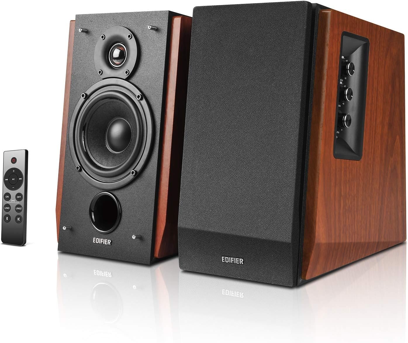 Edifier R1700BTs Active Bluetooth Bookshelf Speakers – 2.0 Wireless Near Field Studio Monitor Speaker – 66w RMS with Subwoofer Line Out