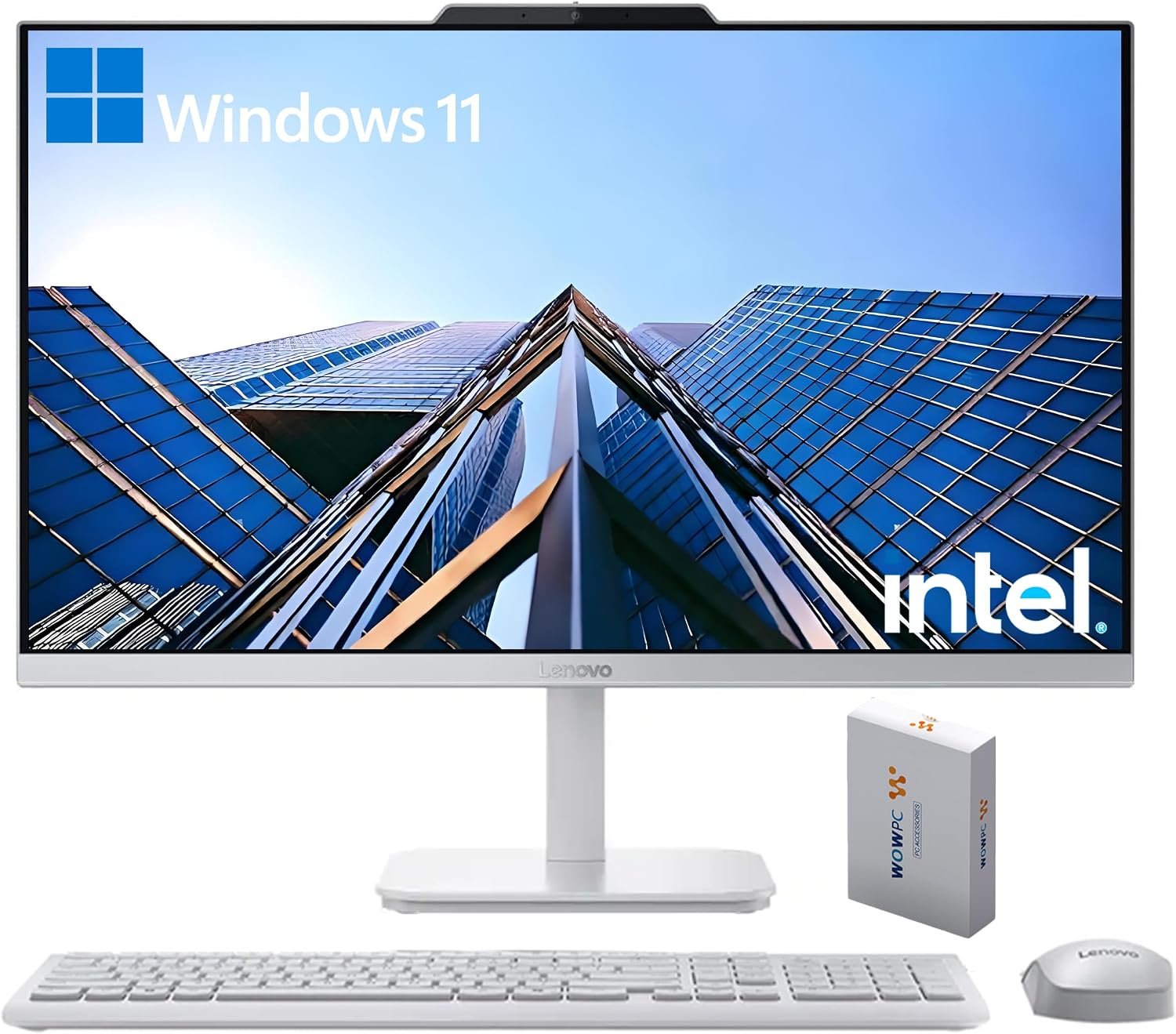 Lenovo 24″ FHD All-in-One Desktop Computer for Home & Office, Intel Processor, 16GB RAM, 128GB PCIe SSD, Business AIO, Vent-Hear, HDMI, Bluetooth 5.2, Wireless Keyboard & Mouse, Win 11